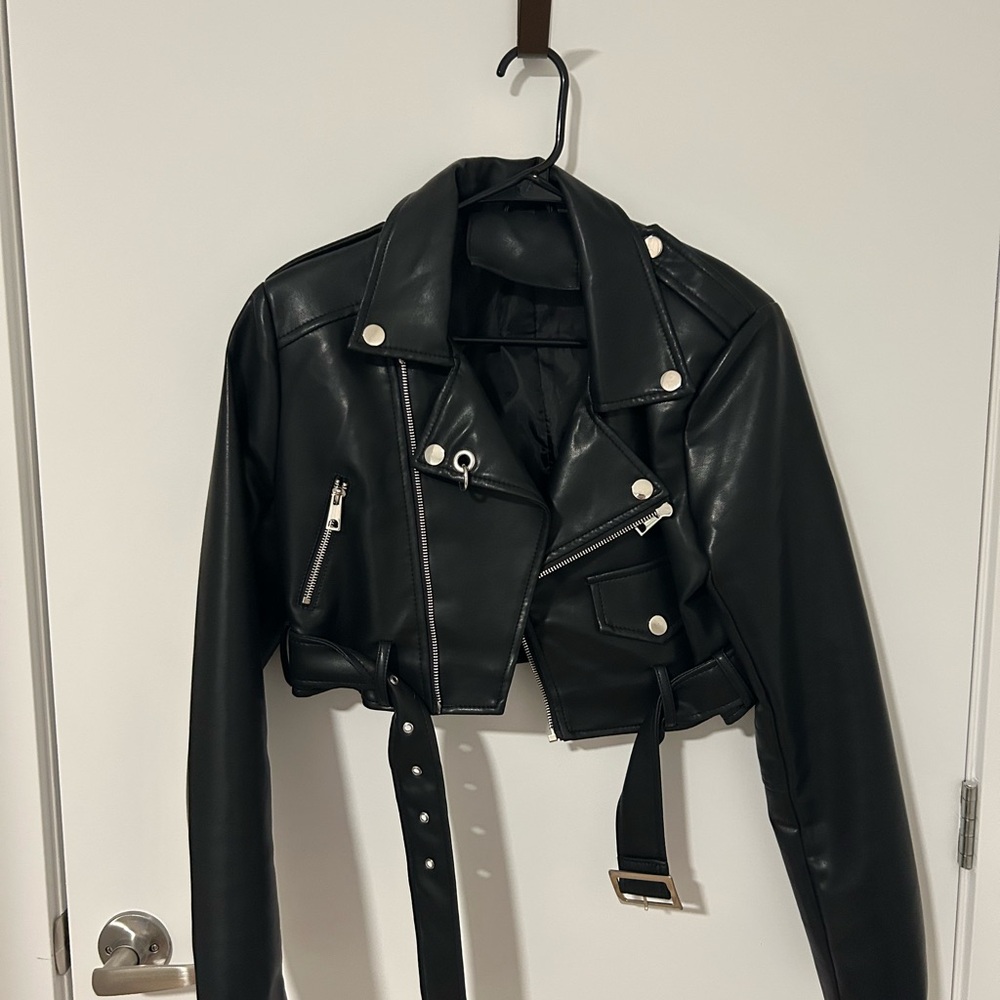 Black Leather Biker Jacket